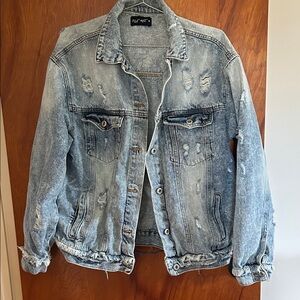 Blue Distressed Jean Jacket
